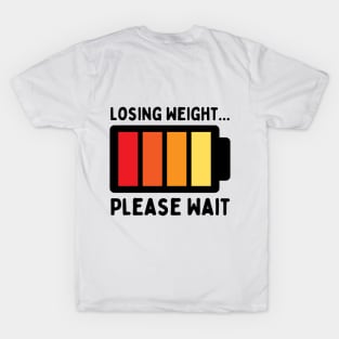 Losing Weight Please Wait, Funny Weight Loss vintage design T-Shirt